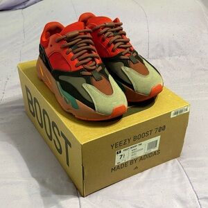 adidas Vintage-Inspired Orange and Olive Green Chunky Sneakers